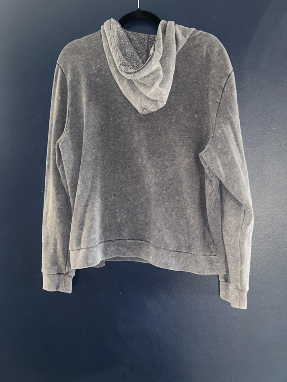 PINK Victoria's Secret Gray Full-Zip Hooded Sweatshirt with Floral Accents - Picture 9 of 13